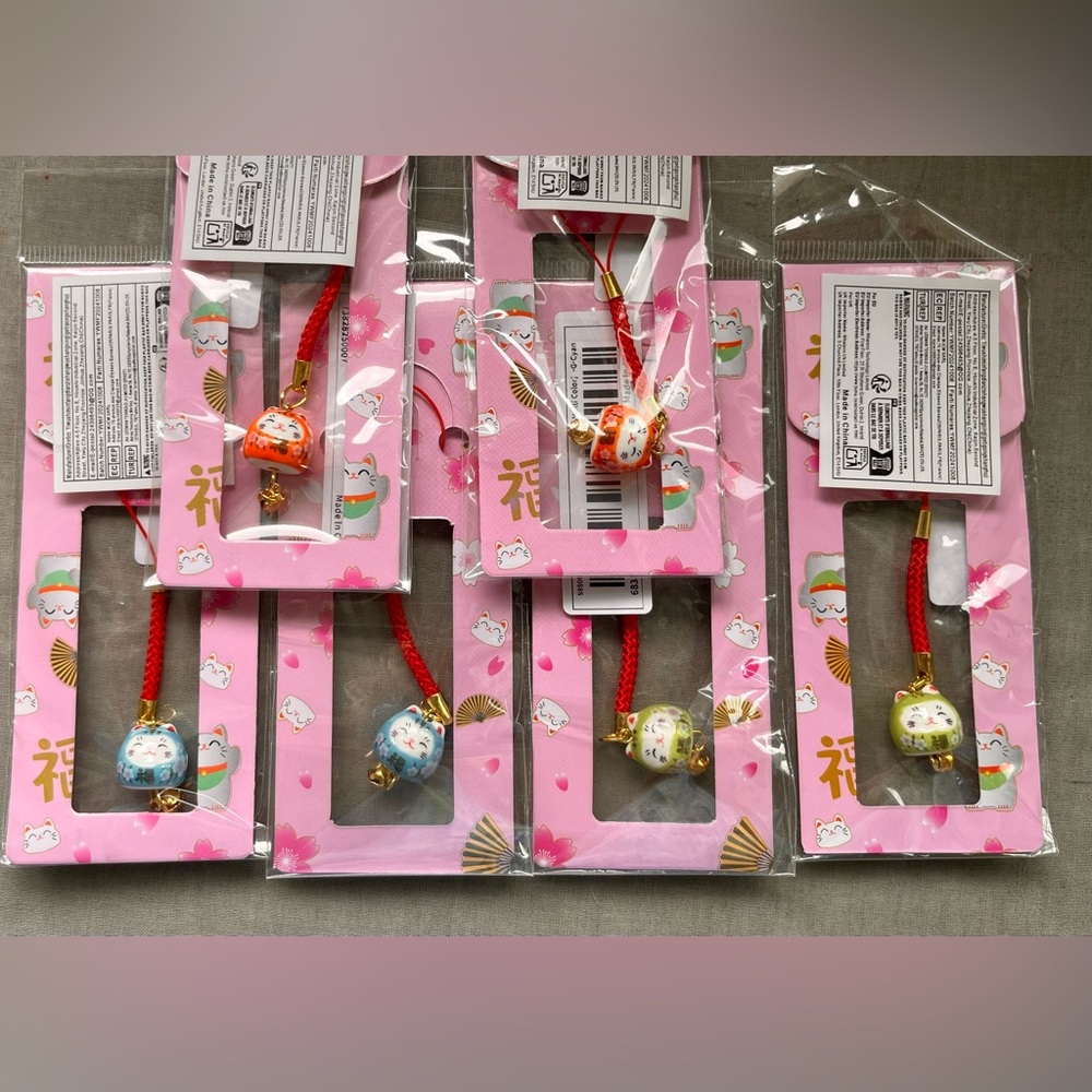 Colorful Cat Charm Key Holder